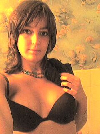 A bitch in her fucking bra.