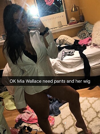 A bitch in her panties, snapping herself a mirror-fuckin'-selfie.