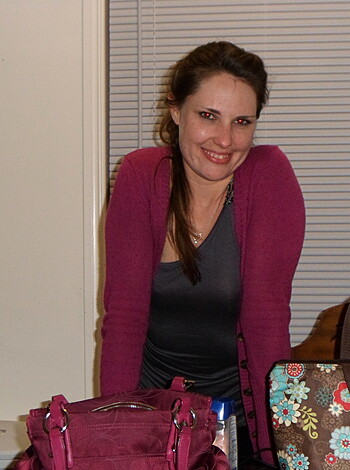 "Fucking check out this bitch staring at a fucking mound of goddamn handbags, cunt."