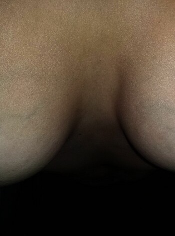 "This image shows two firm, hardened tits with rosy tips."