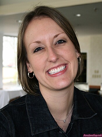 Here's a picture of some bitch with a blue jean jacket, grinning her fucking face off.