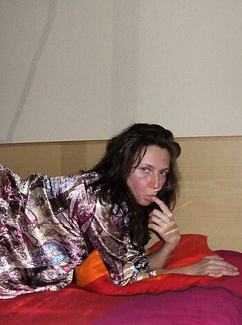 """
A naked chick jilling off on a mattress.
"""