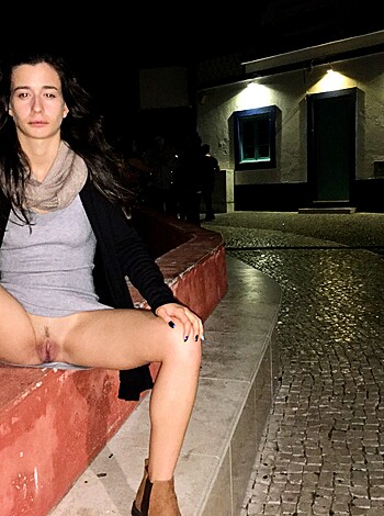 Here's a fucking picture of some hot-ass bitch, ass up on a bench with her pussy hanging out.