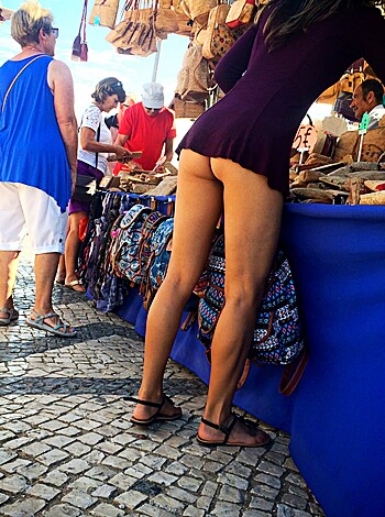 "Naked bitch spreading her ass cheeks at the farmers' market."