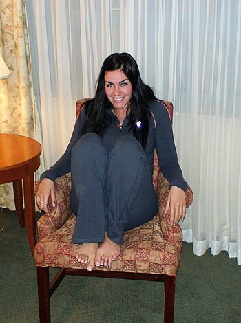 "Look at this fucking bitch, lying back on some goddamn furniture with her fucking pajama-clad ass propped up like she owns the place. What a waste of human flesh."